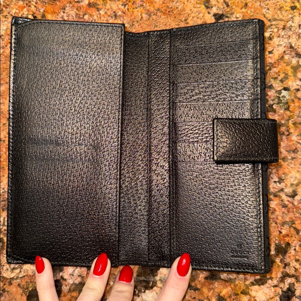 Gucci Long Wallet Canvas GG Wallet Long Authentic - Picture 5 of 8